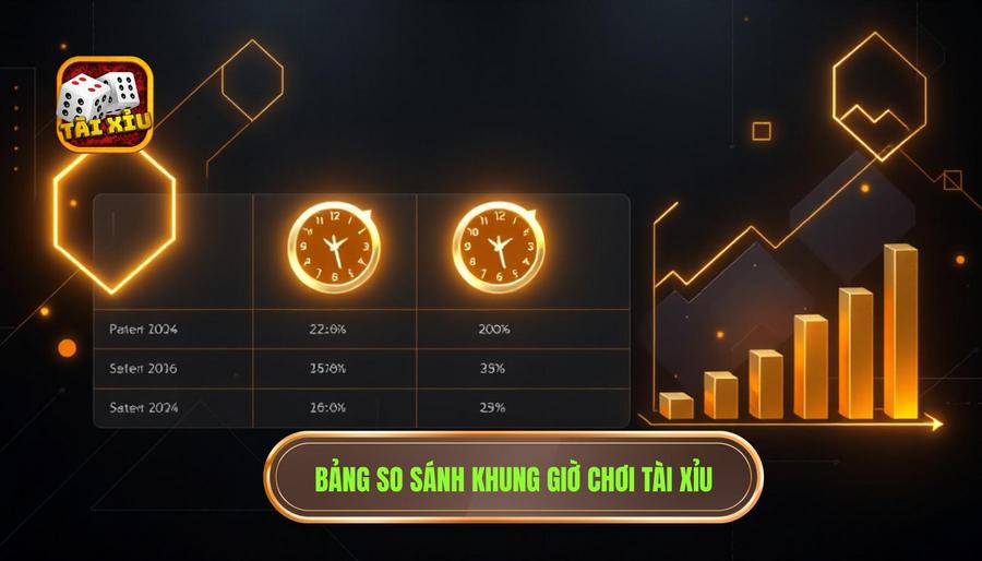 Bảng so sánh các khung giờ chơi Tài Xỉu